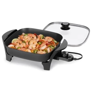 Presto 11 Inch Electric Skillet Nonstick Glass Lid
