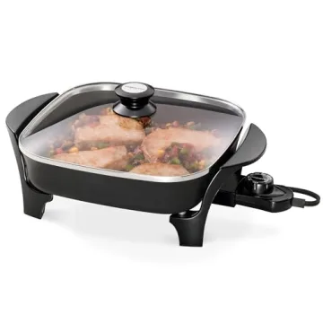 Presto 11 Inch Electric Skillet Nonstick Glass Lid