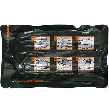 EVERLIT Israeli 6 Inch Emergency Bandage Compression Trauma Pressure Wound Dressing Sterile Vacuum-S...