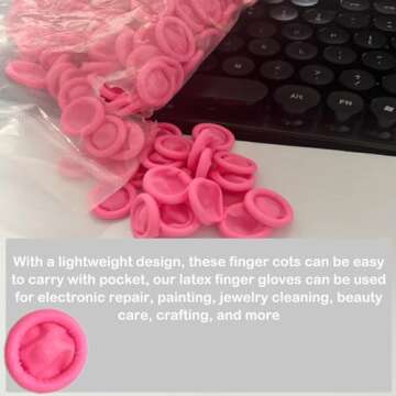 200 Pcs Disposable Finger Cots Medium Finger Protectors, Finger Gloves Finger Covers Protection for Finger Tips, Finger Sleeve Thumb Protector Fingertip Protector Thumb Cover