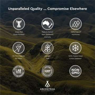 Ancestral Supplements Grass Fed Beef Brain Supplement with Beef Liver, Whole Food Brain Support Promotes Brain, Mood, and Memory Health, Brain and Liver Health Formula Capsules, Non-GMO, 180 Capsules