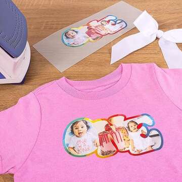 SISER EasyColor DTV 8.4'' x 11'' Sheets - Inkjet Printer Compatible Heat Transfer Vinyl (15 Sheets)