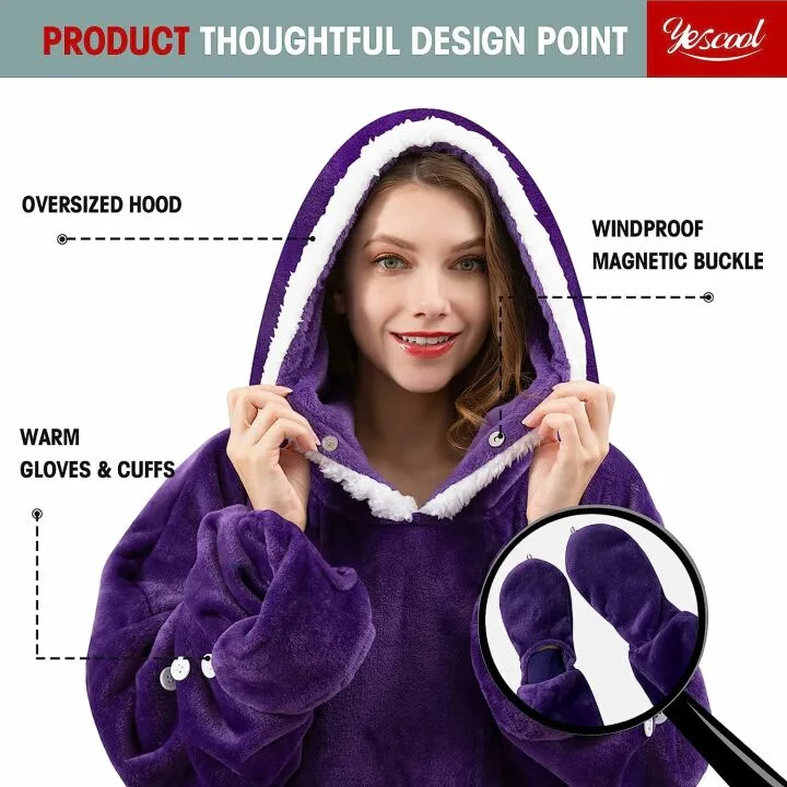 Wearable Blanket Hoodie for Ultimate Comfort