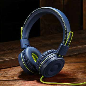 POWMEE M1 Kids Headphones - Adjustable & Foldable