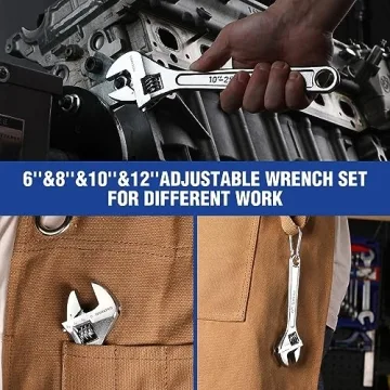 WORKPRO Adjustable Wrench Set - Durable and Versatile Tools