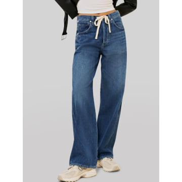 Versatile PLNOTME Baggy Wide Leg Jeans for Women