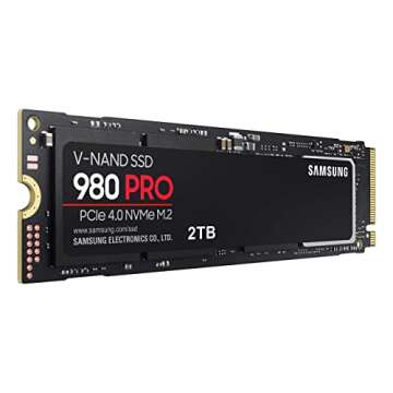 SAMSUNG 980 PRO SSD 2TB PCIe NVMe Gen 4 Gaming M.2 Internal Solid State Drive Memory Card, Maximum S...
