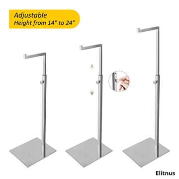 Elitnus Chrome Purse Display Stand Set for Stylish Handbag Showcases