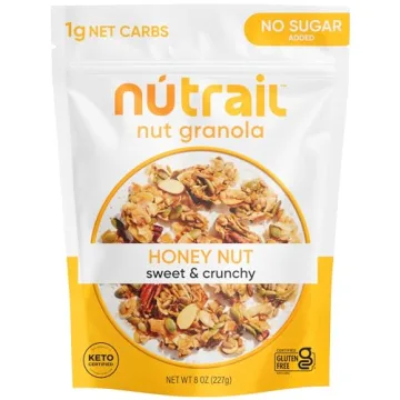 NuTrail Nut Granola Cereal, Honey Nut, Keto-Friendly, Low Carb, Gluten Free, 8 oz.