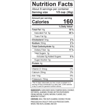 NuTrail Honey Nut Granola - Keto, Low Carb, Gluten Free