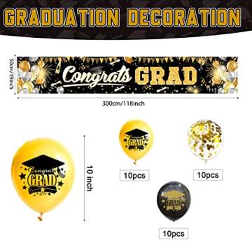 BEIGUO Graduation Decorations Class of 2023,Banner Balloon Decorations for Yard Outdoor Party Decorations