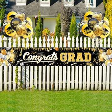 BEIGUO Graduation Decorations Class of 2023,Banner Balloon Decorations for Yard Outdoor Party Decorations