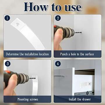 Drawer Stoppers for Dresser 20PCS Non-Slip Plastic Drawer Stops Clear PVC Dresser Drawer Stop Stopper with Stainless Steel Screws for Furniture Dresser Drawer Bottom Repair Tool