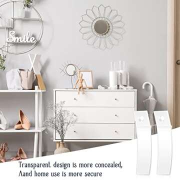 Drawer Stoppers for Dresser 20PCS Non-Slip Plastic Drawer Stops Clear PVC Dresser Drawer Stop Stopper with Stainless Steel Screws for Furniture Dresser Drawer Bottom Repair Tool