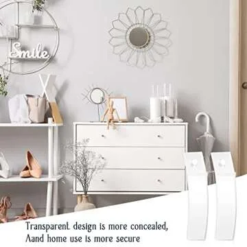 Drawer Stoppers for Dresser 20PCS Non-Slip Plastic Drawer Stops Clear PVC Dresser Drawer Stop Stopper with Stainless Steel Screws for Furniture Dresser Drawer Bottom Repair Tool