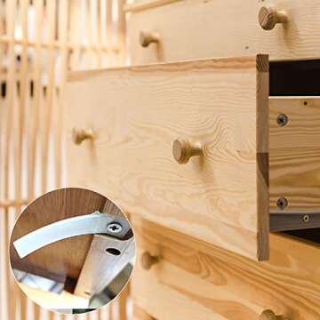 Drawer Stoppers for Dresser 20PCS Non-Slip Plastic Drawer Stops Clear PVC Dresser Drawer Stop Stopper with Stainless Steel Screws for Furniture Dresser Drawer Bottom Repair Tool