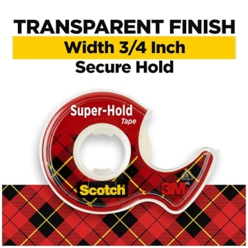 Scotch Super-Hold Tape, Transparent, 50% Stronger Adhesive