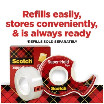 Scotch Super-Hold Tape, Transparent, 50% Stronger Adhesive