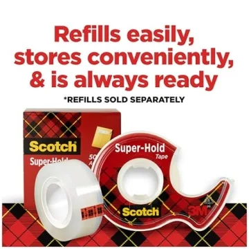Scotch Super-Hold Tape, Transparent, 50% Stronger Adhesive