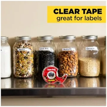 Scotch Super-Hold Tape, Transparent, 50% Stronger Adhesive