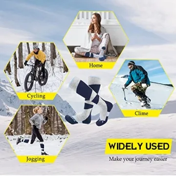 MORXPLOR Merino Wool Ski Socks for Skiing and Snowboarding