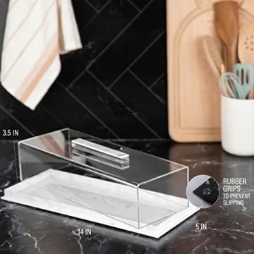 Gold Valley Elegant Rectangular Cake Tray with Cloche