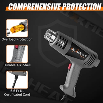 MAXXHEAT 1600W Heat Gun with Dual Temperature Control
