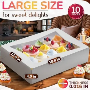 Shop Half Sheet Cake Boxes with Clear Windows Online