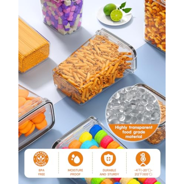 KEMETHY 24 PCS Airtight Food Storage Containers BPA-Free