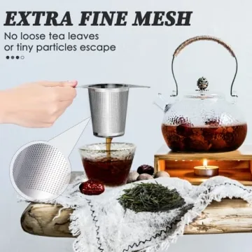 Yoassi Extra Fine Stainless Steel Tea Infuser for Perfect Brews