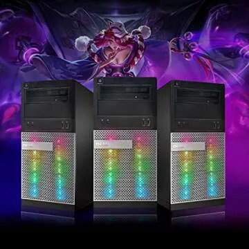 Dell RGB Gaming Desktop PC, Intel Quad I5 up to 3.6GHz, Radeon R5 340X 2GB, 16GB RAM, 128G SSD + 2TB, DVD, WiFi & Bluetooth, RGB Keyboard & Mouse, Win 10 Pro (Renewed)