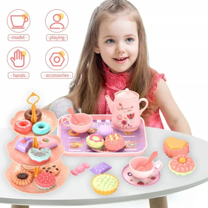 Toddler Tea Party Set for Girls - Pretend Play Gift