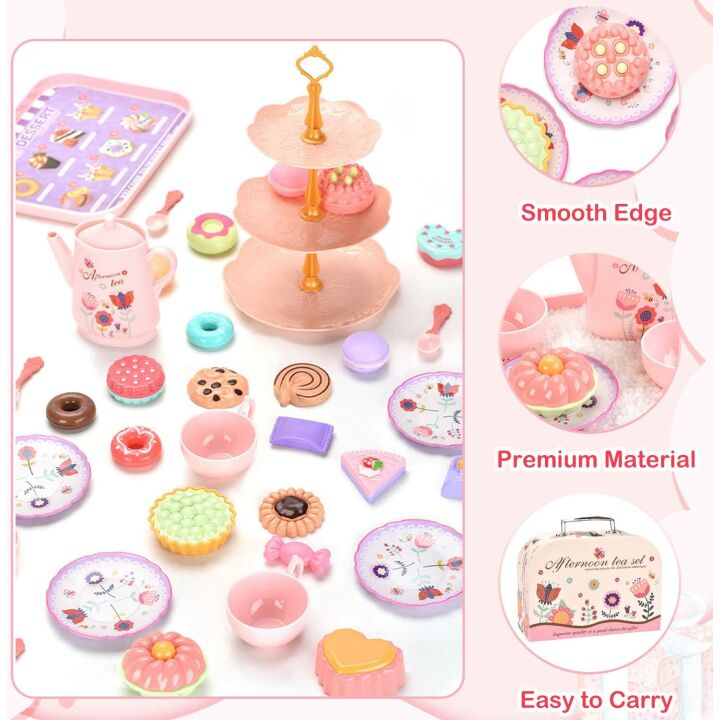 Toddler Tea Party Set for Girls - Pretend Play Gift