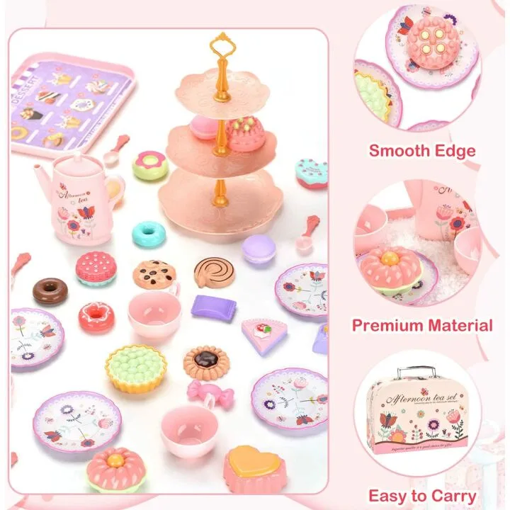 Toddler Tea Party Set for Girls - Pretend Play Gift