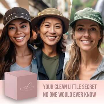 Hat Stain Protector Tape for Women (100+ Uses Total, Strong Adhesion, White), Save Your Hats from Makeup, Sweat and Sunscreen Stains, American Brand and American Design