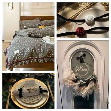 10 Yards Velvet Ribbon Burgundy Velvet Fabric Ribbon Trim Single Face Spool Satin Velvet Ribbon for Gift Wrapping Bow Making Christmas Decoration