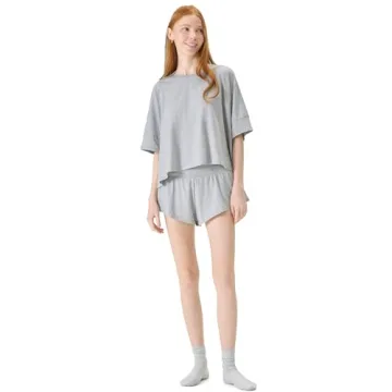 Florence by Mills Women's Cheeky Sleep Shorts in Grey