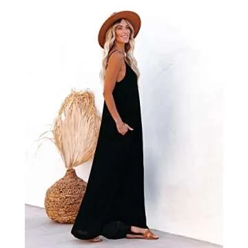 Stylish Women's Beach Maxi Dress with Pockets