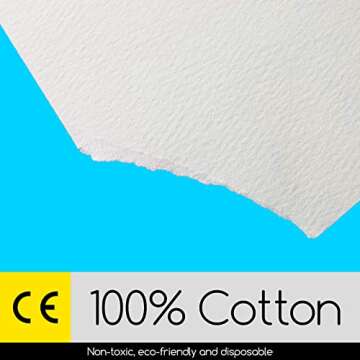 MEEDEN 10X7 Watercolor Paper Pad 20 Sheets, Textured Cold Press (140lb/300gsm), Acid-Free Watercolor Pad for Art Painting, Mixed Media, Artist Watercolor Paper for Adults and Students