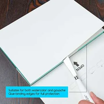 MEEDEN 10X7 Watercolor Paper Pad 20 Sheets, Textured Cold Press (140lb/300gsm), Acid-Free Watercolor Pad for Art Painting, Mixed Media, Artist Watercolor Paper for Adults and Students