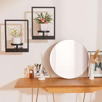 3-Pack Plant Frames Wall Decor, Picture Frame Wall Plant Holder, Wall Hanging Planters for Indoor Plants, Hanger Outdoor Plant Holder, Home Decor Display Stand for Living Room Balcony Garden Patio