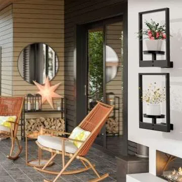 3-Pack Plant Frames Wall Decor, Picture Frame Wall Plant Holder, Wall Hanging Planters for Indoor Plants, Hanger Outdoor Plant Holder, Home Decor Display Stand for Living Room Balcony Garden Patio