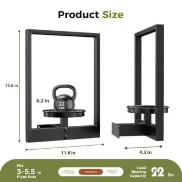 3-Pack Plant Frames Wall Decor, Picture Frame Wall Plant Holder, Wall Hanging Planters for Indoor Plants, Hanger Outdoor Plant Holder, Home Decor Display Stand for Living Room Balcony Garden Patio