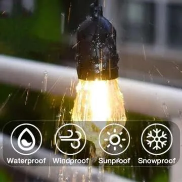 QJIAY 48 ft LED Outdoor Light Strings for Ambient Style