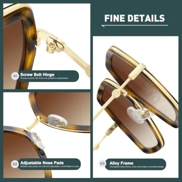 WOWSUN Oversized Sunglasses for Women with UV Protection