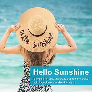 DRESHOW Women's Floppy Straw Hat - Stylish Sun Protection