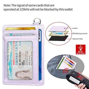 EcoVision Slim Minimalist Front Pocket Wallet, RFID Blocking Credit Card Holder Wallet with Detachable D-Shackle for Men Women