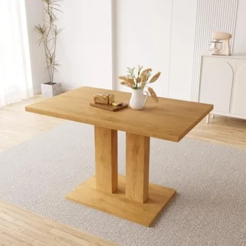 HIPIHOM Modern Kitchen Dining Table for Small Spaces