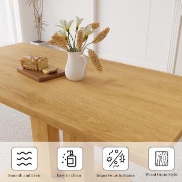 HIPIHOM Modern Kitchen Dining Table for Small Spaces