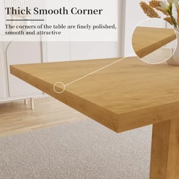 HIPIHOM Modern Kitchen Dining Table for Small Spaces